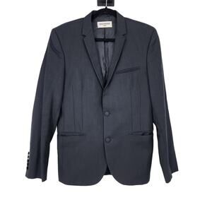 Zadig & Votaire Two Button Notched Collar Black Blazer Jacket Size 48